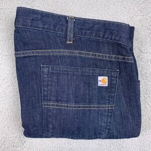 Carhartt FR Jeans Women's‎ 18 Short Dark Blue Denim Cat 2 2112 Workwear